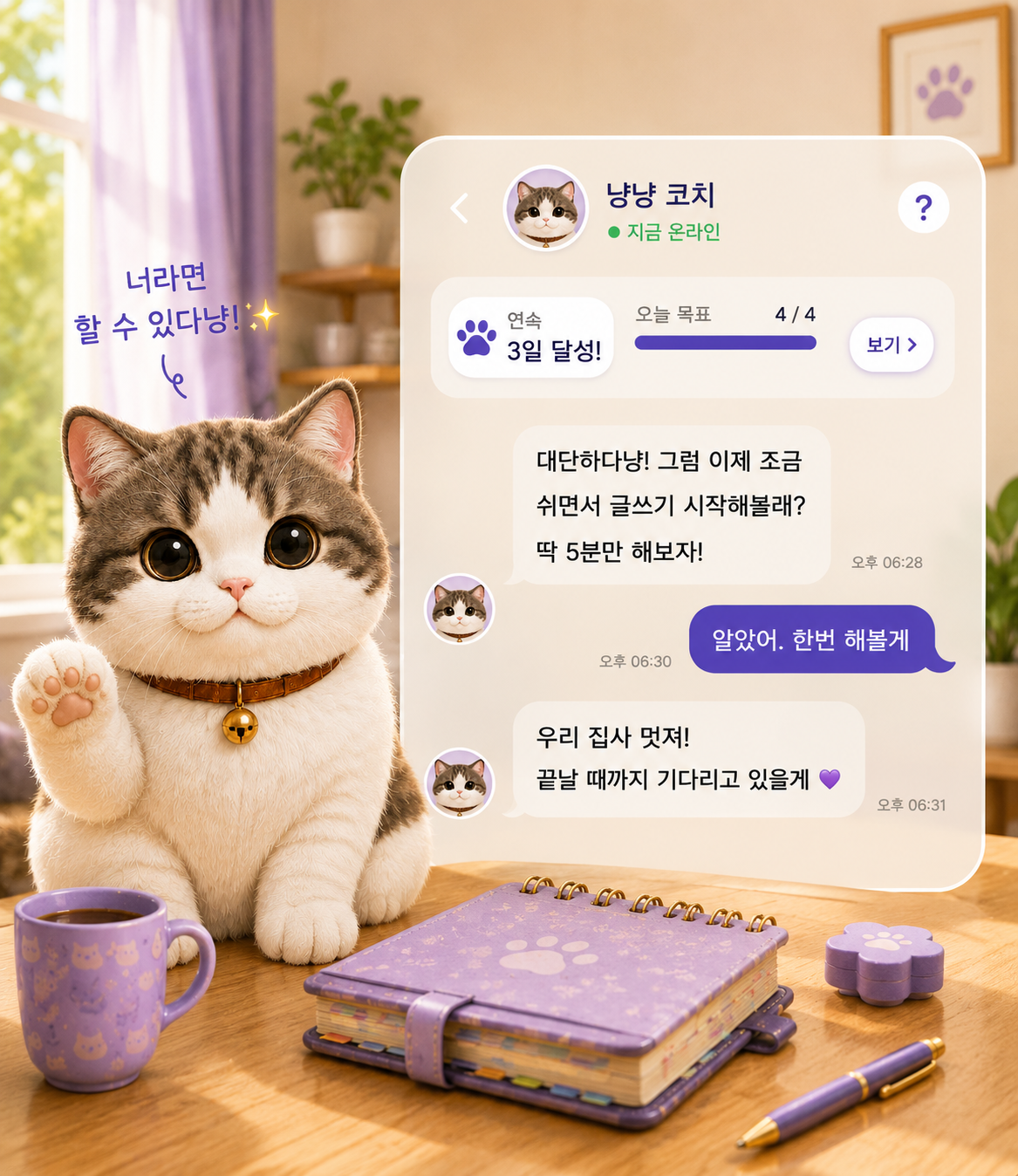 냥냥코치 베타테스터 모집 이미지